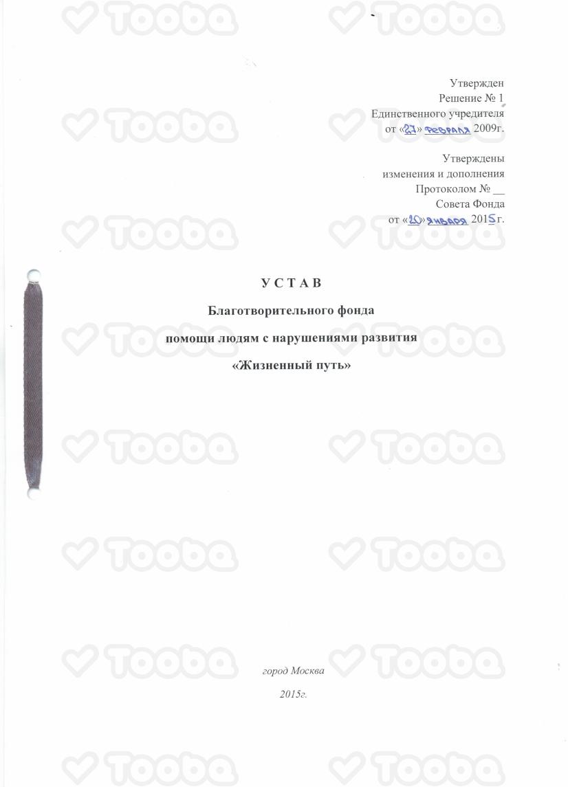 ustav_bf_zhiznennyj_put_pdf.pdf фонда «Жизненный путь», страница 1