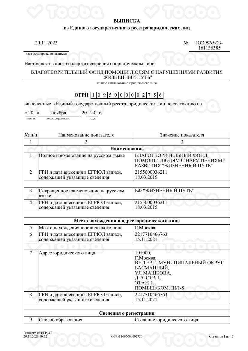 Свидетельство_о_записи_в_ЕГРЮЛ.pdf фонда «Жизненный путь», страница 1