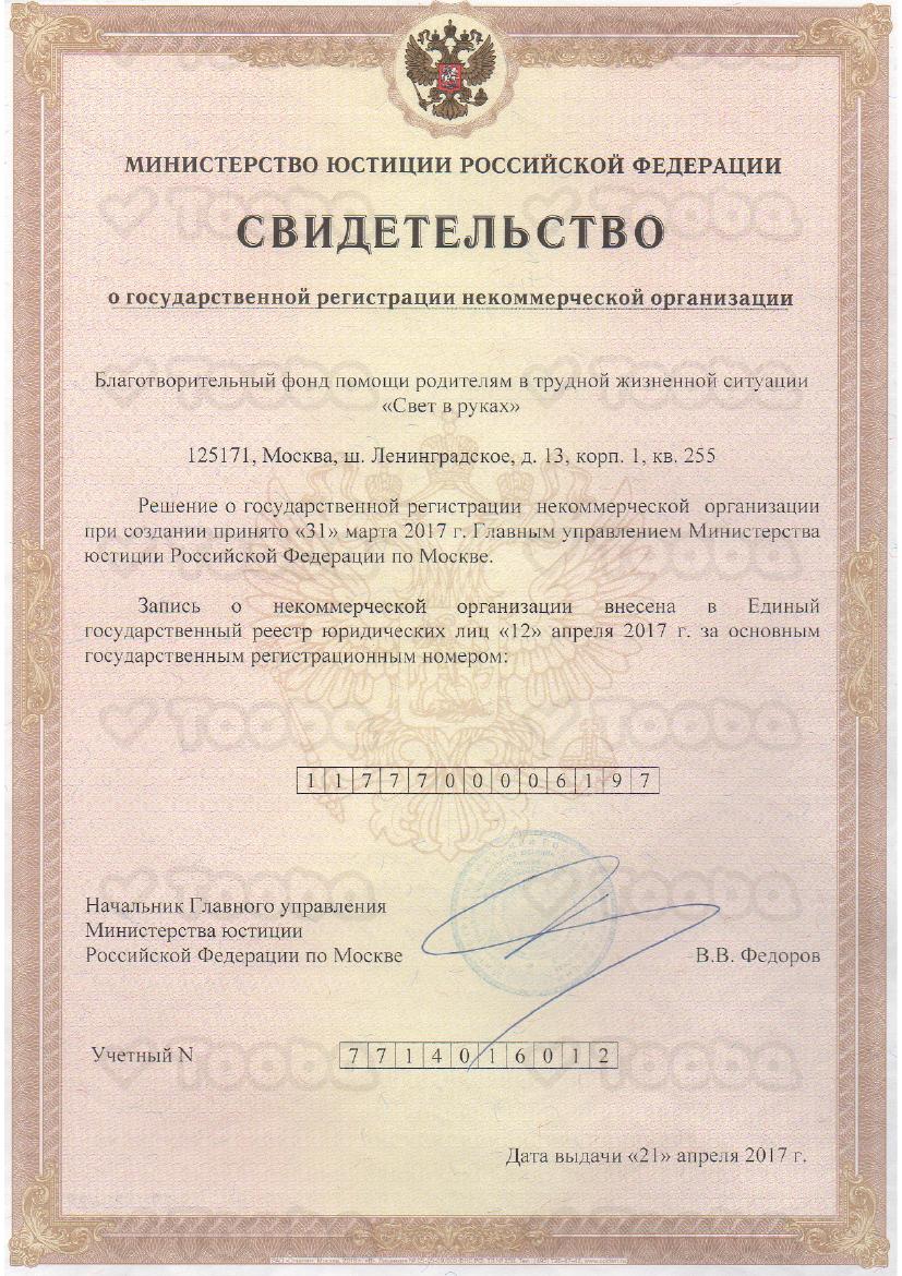 Копия_Свидетельство-о-регистрации-некомерческой-организации_Свет_в_руках.pdf, Light in Hands, page 1