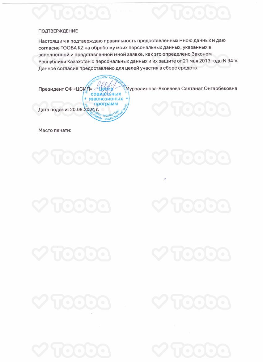 Подтверждение.pdf фонда «Общественный Фонд "Центр социальных инклюзивных программ"», страница 1