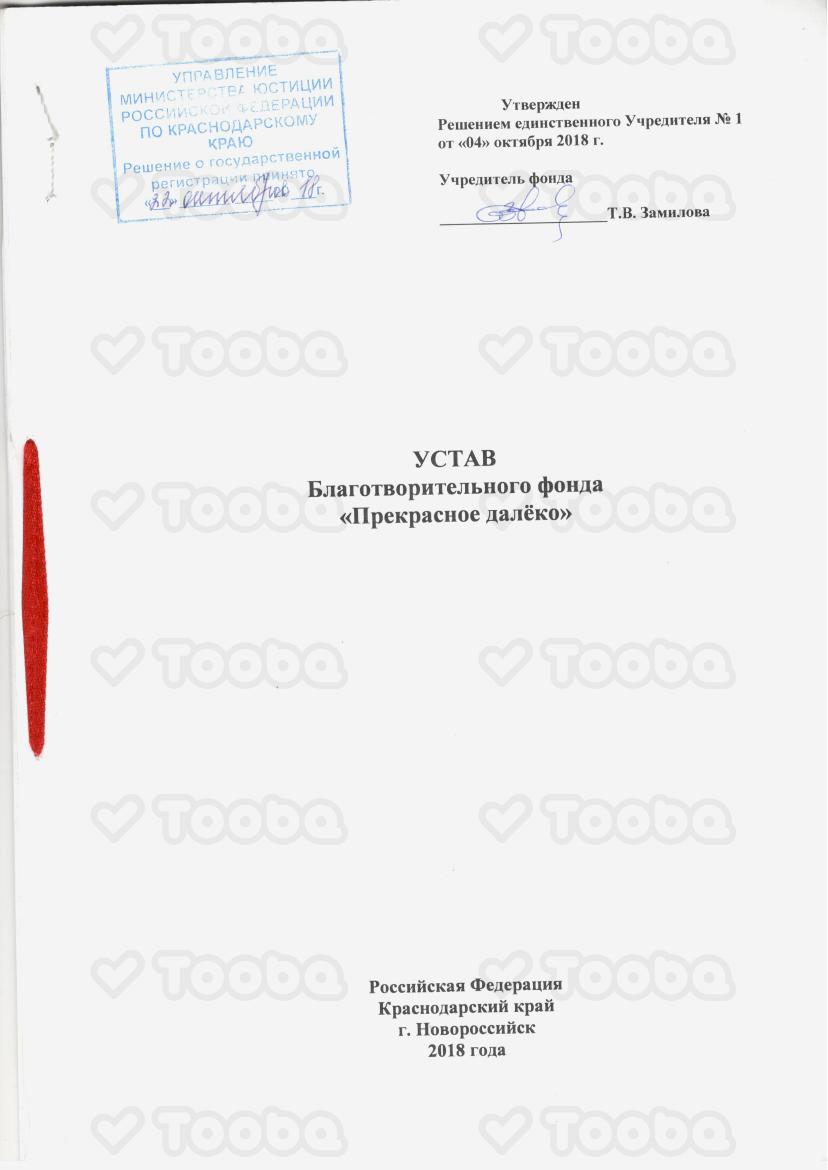 УСТАВ_БФ_Прекрасное_далёко.pdf, Prekrasnoe daleko, page 1