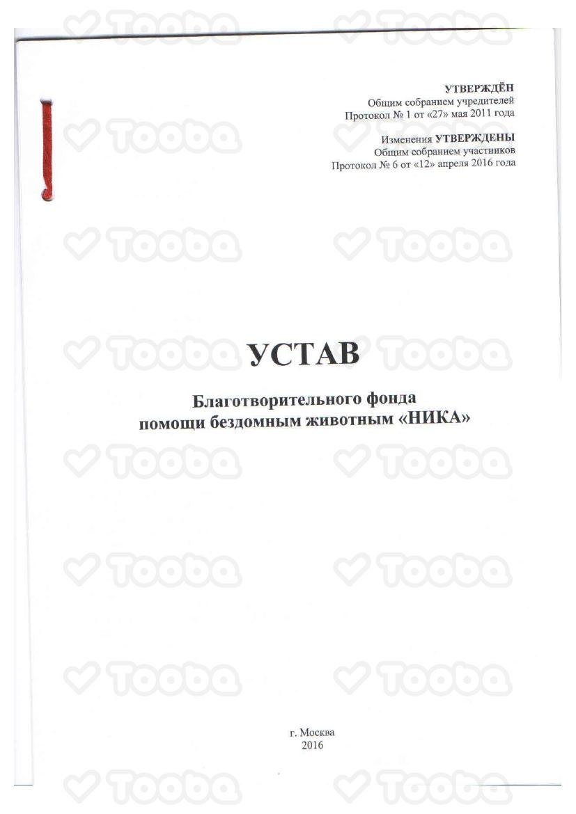 Устав_БФ_НИКА.pdf, Nika, page 1