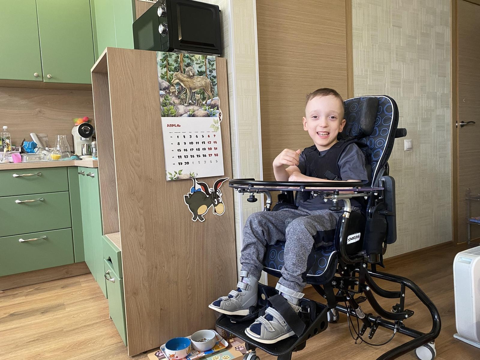 Demid suffered an intraventricular cerebral hemorrhage at birth, and he needs rehabilitation