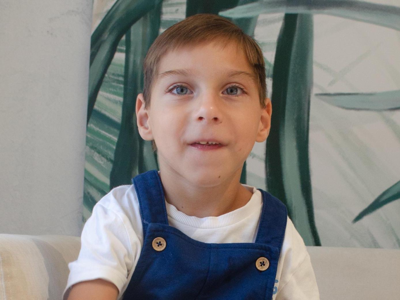 August has cerebral palsy - he needs rehabilitation to learn to walk and talk