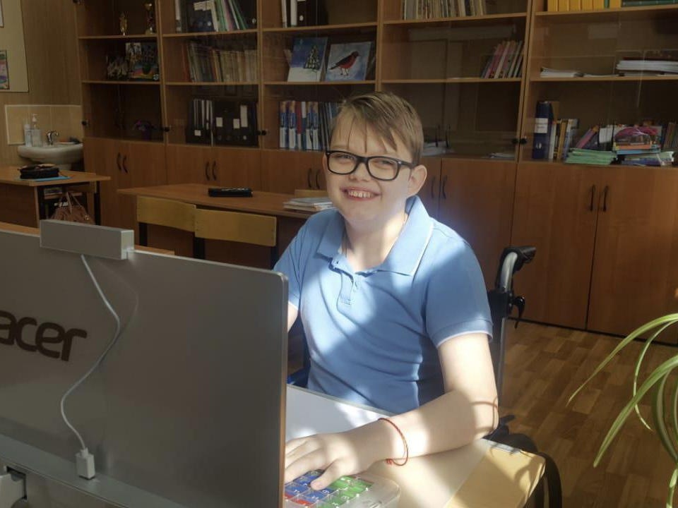 Maxim has cerebral palsy and hip dislocations and needs a vertical brace for treatment