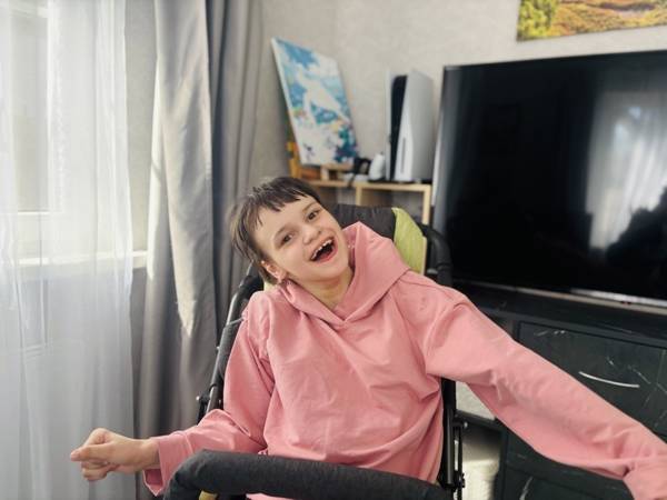 Masha has cerebral palsy and needs a standing frame