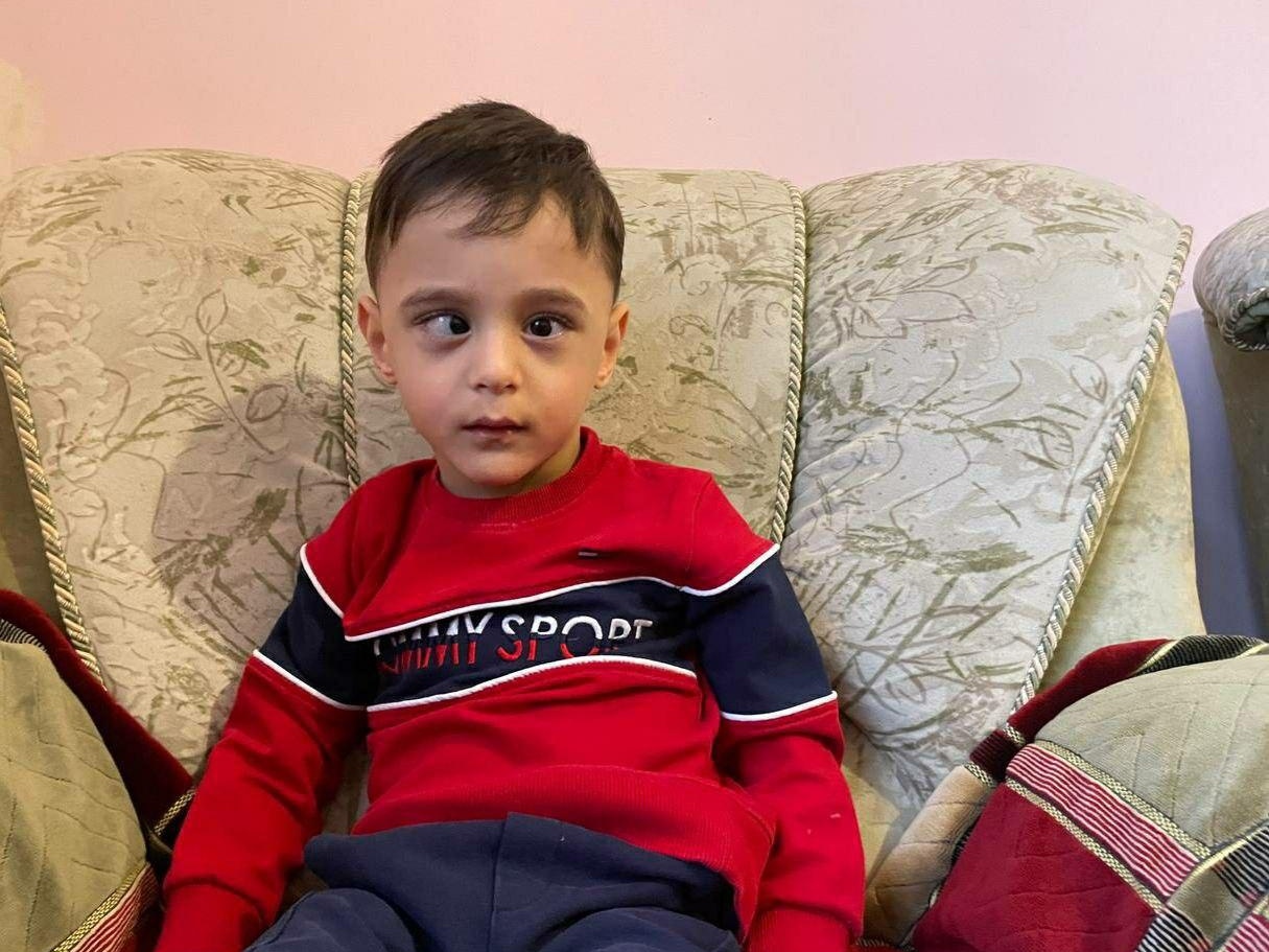 Muhammad needs to undergo rehabilitation in order to learn to walk on his own.