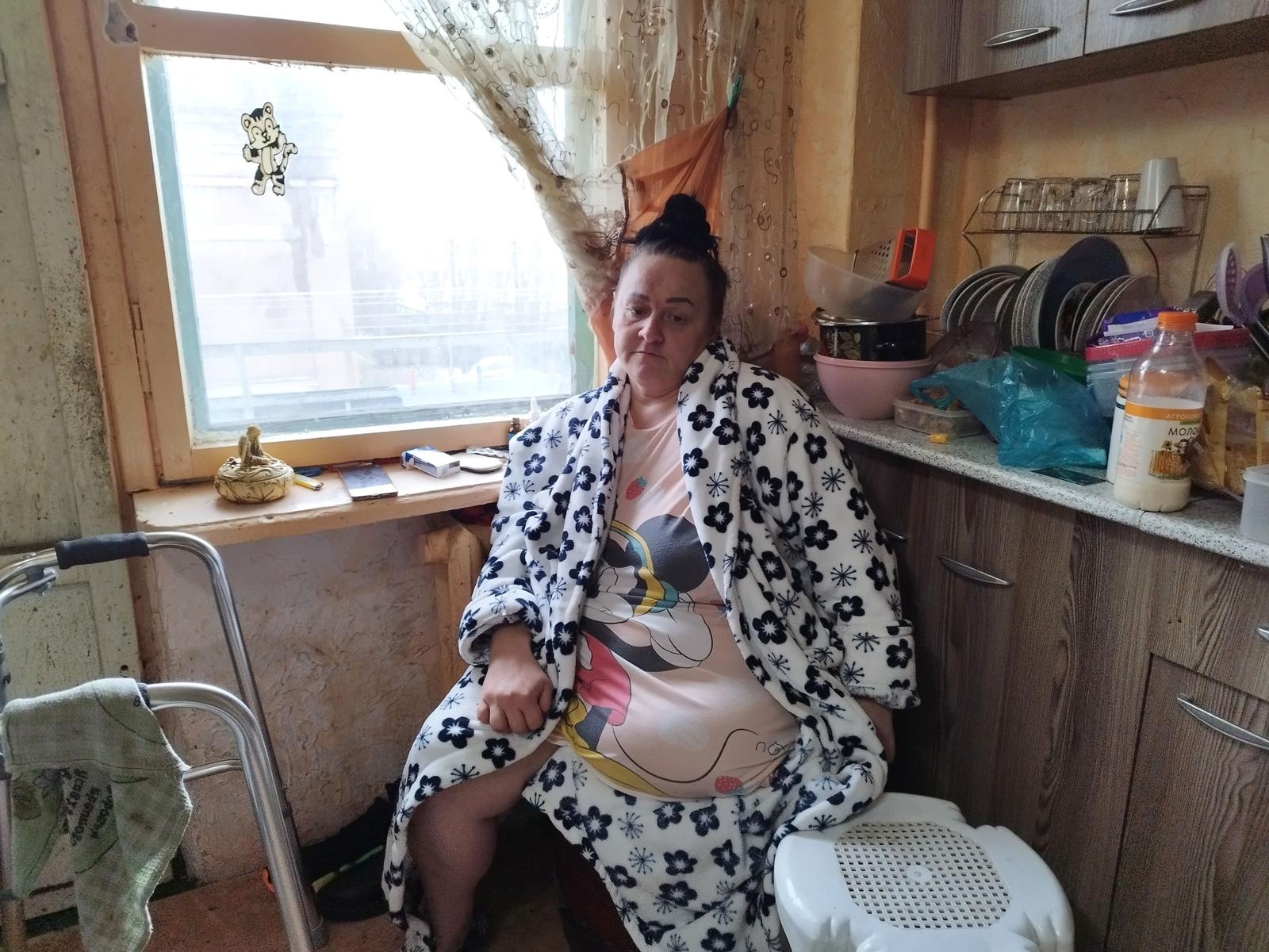 Tatiana has had her leg amputated, and she requires food assistance at home while she is in the process of obtaining disability benefits.