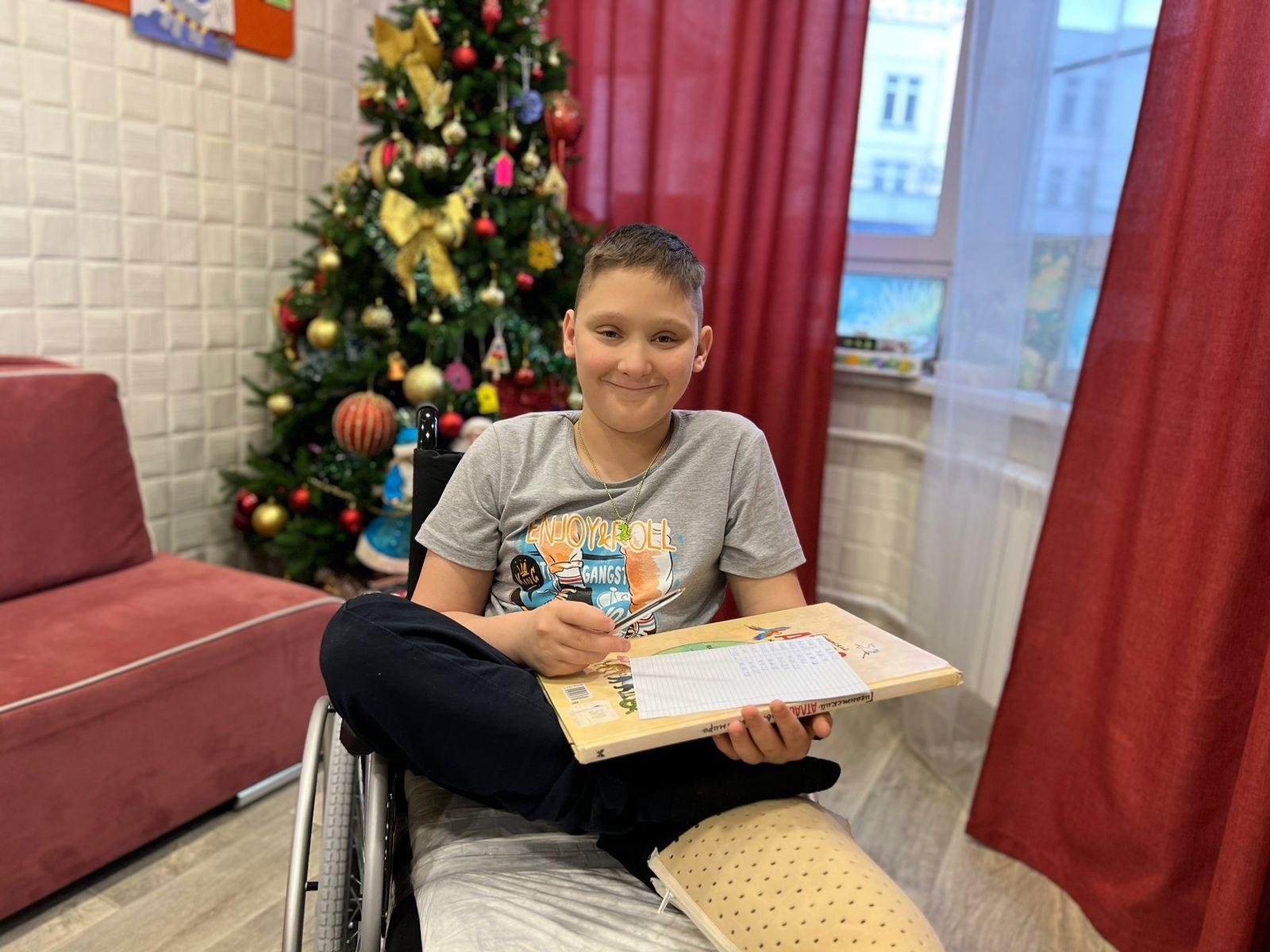 Kostya has spina bifida. He needs  nanny during medical examination