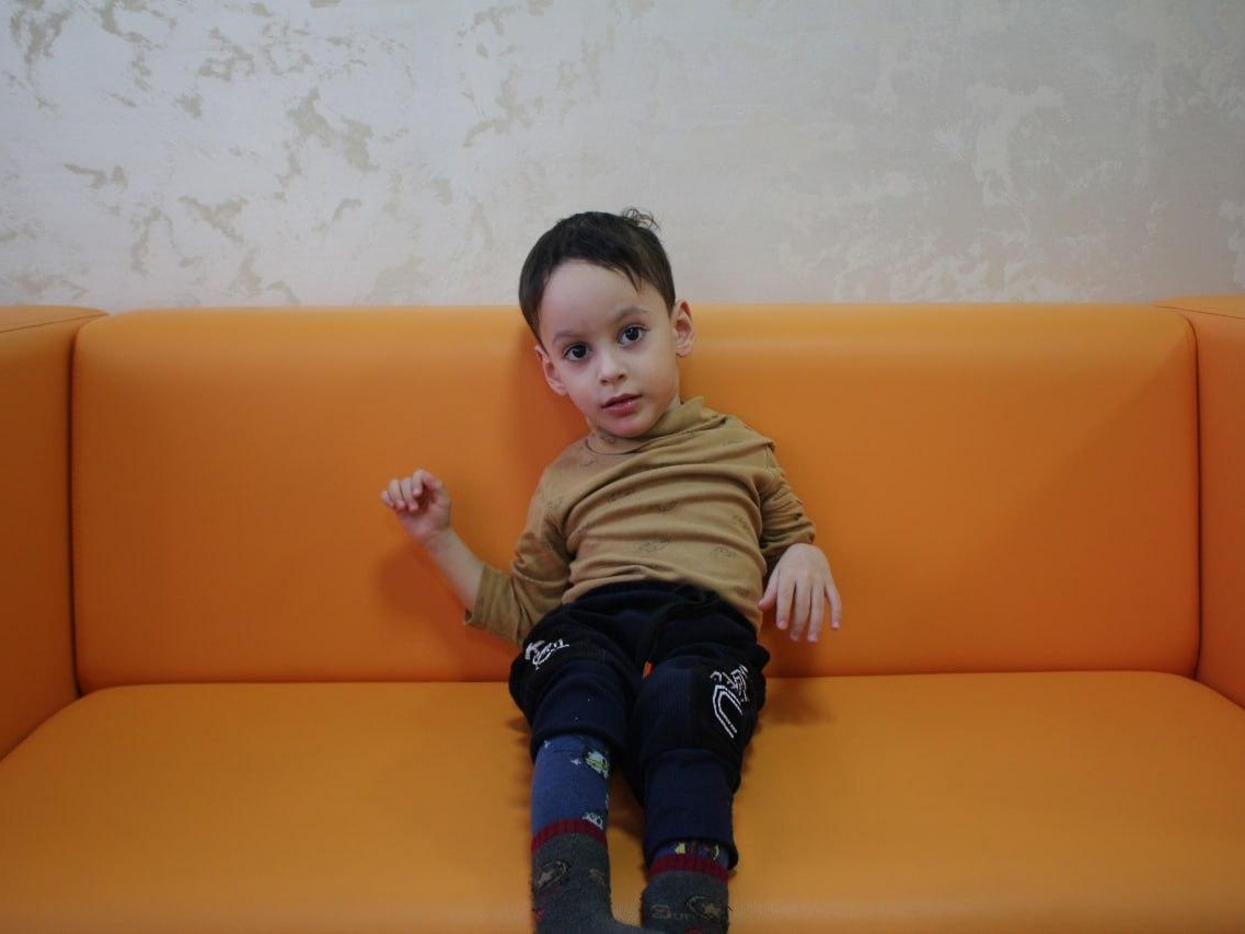 Muhammad-Amin has cerebral palsy. He needs rehabilitation to get back on his feet!