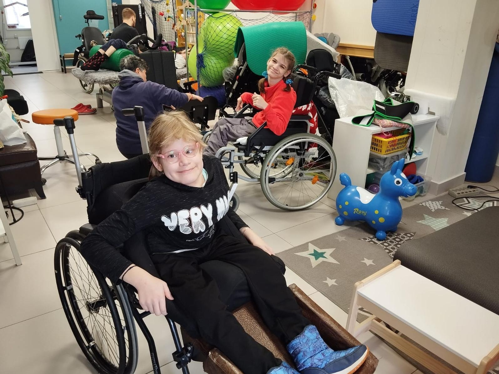Tanya has spina bifida. She needs a special corset and an individual seat for wheelchair