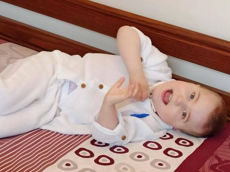 Khalid, the ward of the children's hospice, needs a stander