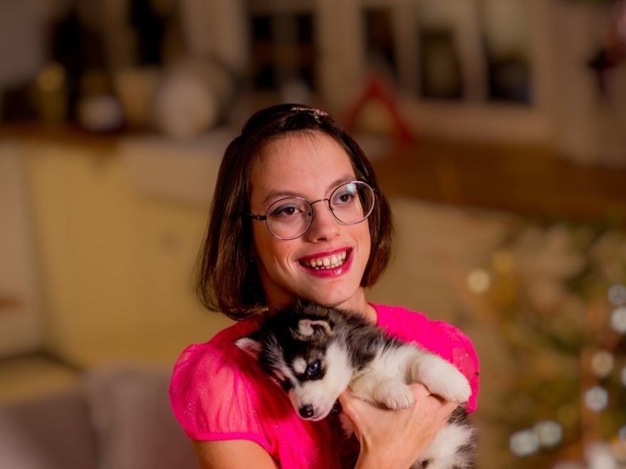 Nastya needs a stroller to easily move around at home and outside!