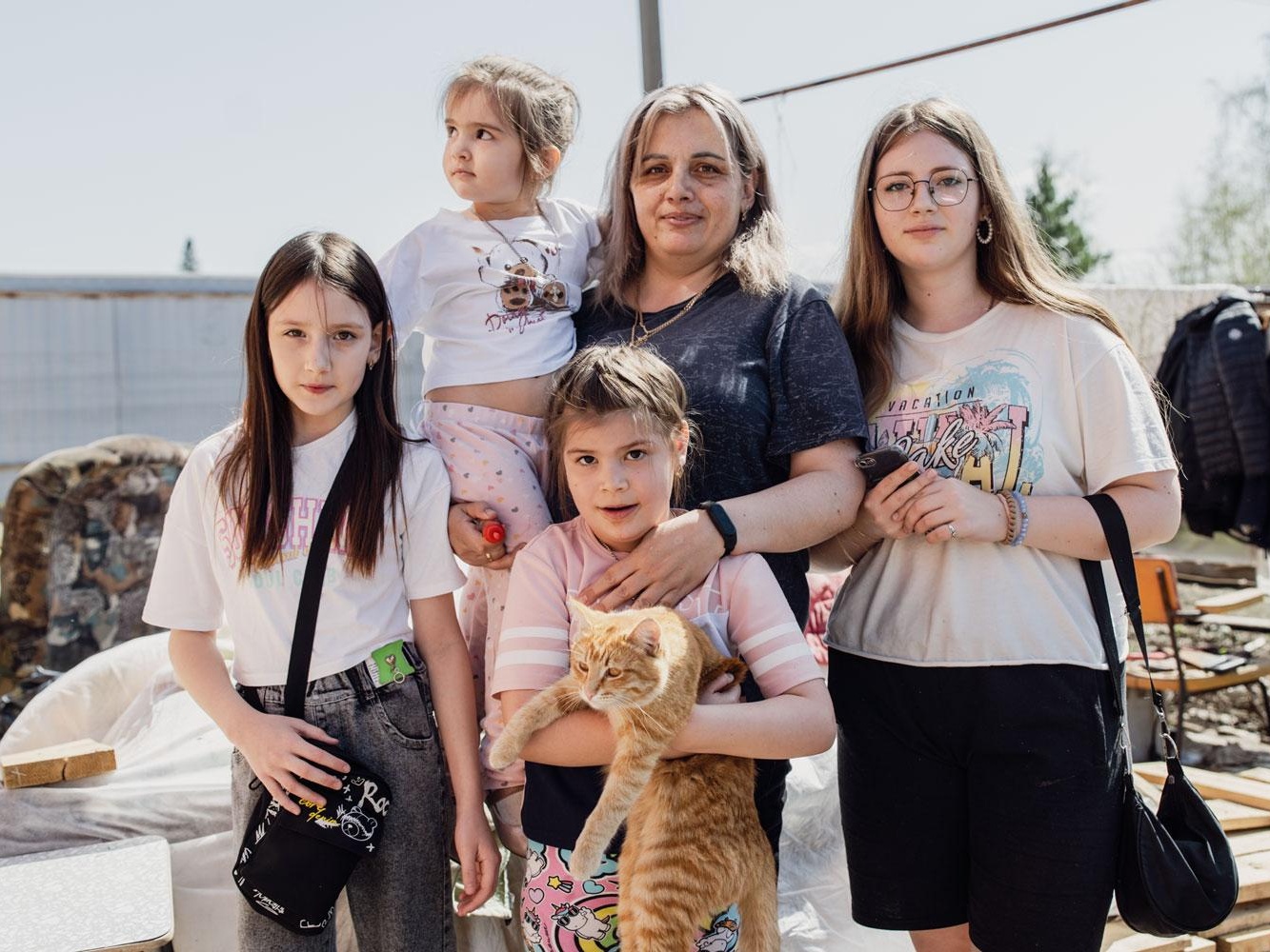 A large family with a sick child from Orsk, left without things to live on because of the flood, needs help