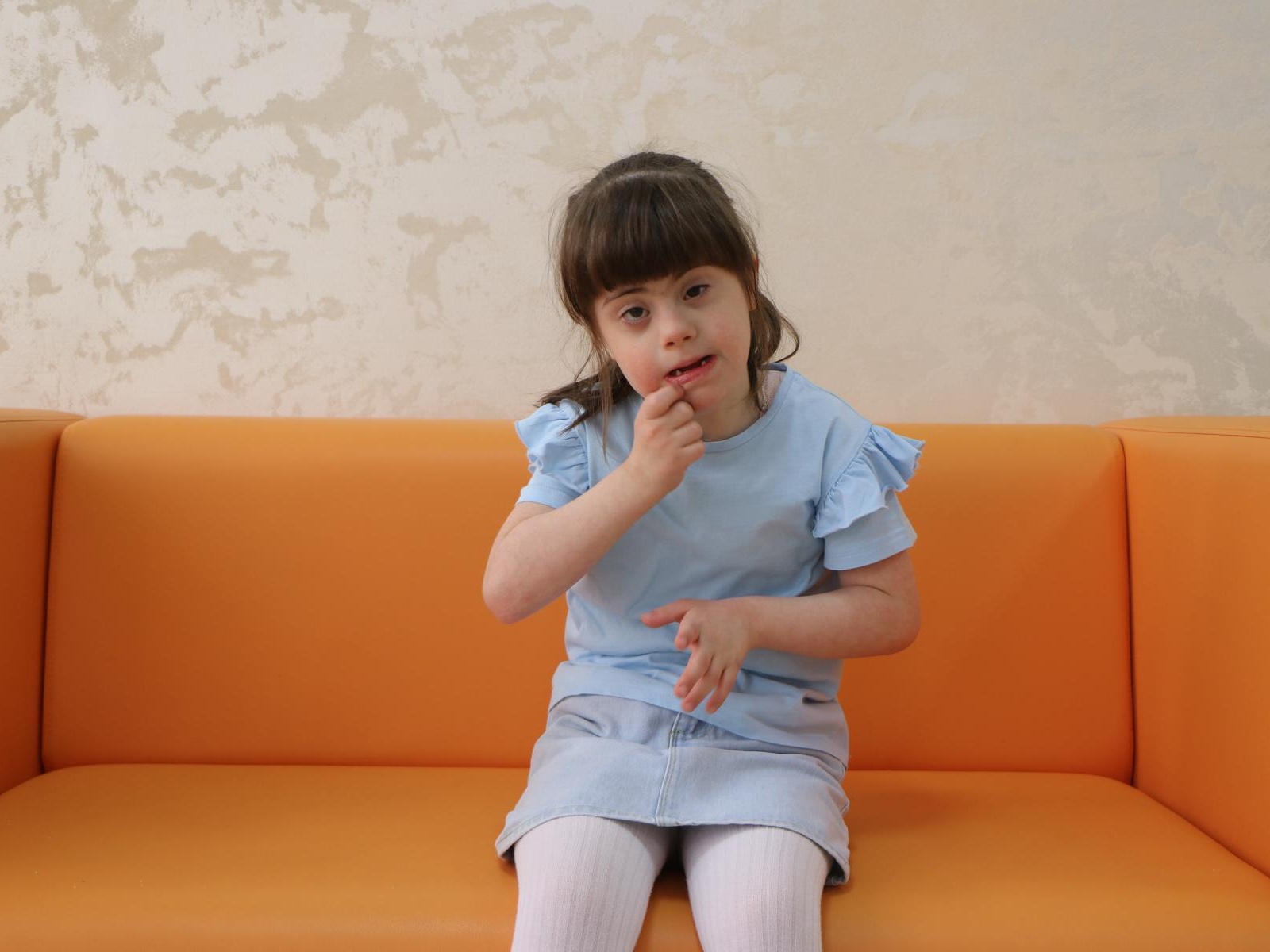 Lisa has Down syndrome. Help the girl to get the next necessary rehabilitation to communicate with people