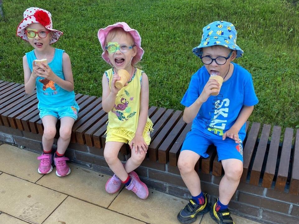 The Ibashev family has three children with disabilities. Sisters and brother need treatment and glasses!