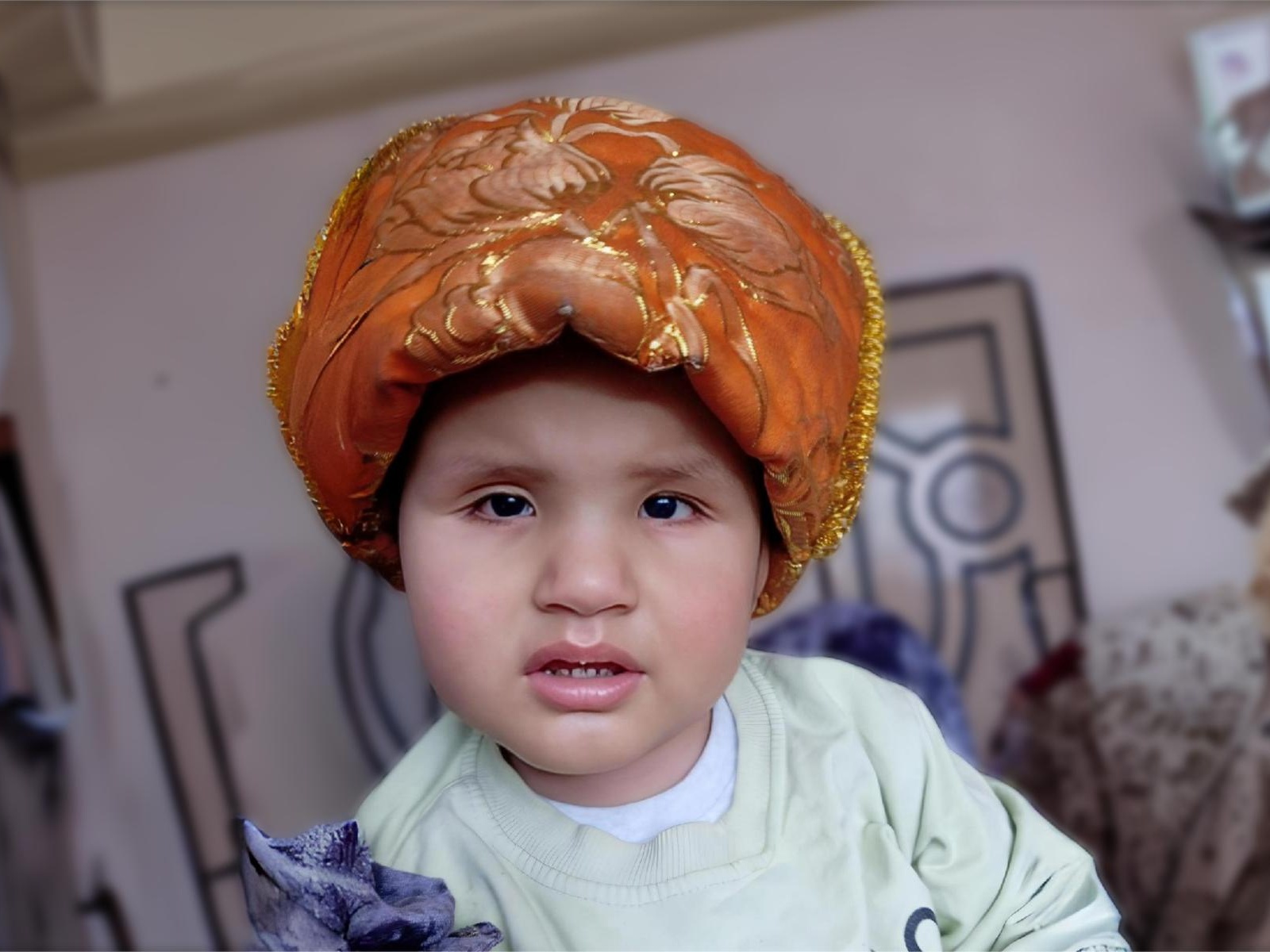 Two-year-old Davlatbek has retinopathy, he needs surgery to save his eyesight