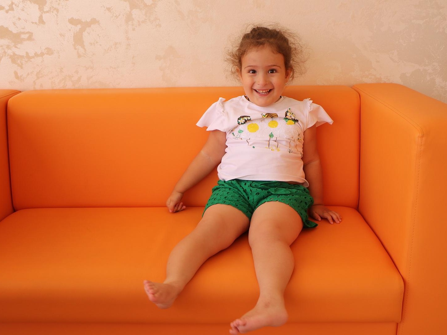 Asiyat has a congenital spinal pathology. In order to learn to walk, she needs to undergo a rehabilitation course