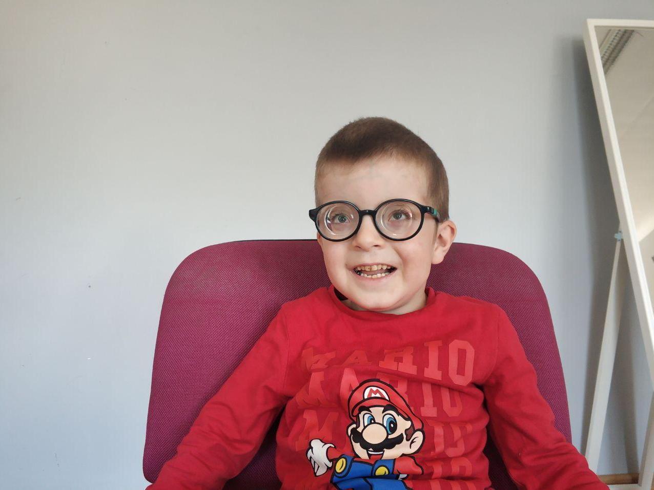Ahmed has a delayed psychorechological development, he needs a rehabilitation course to learn how to speak.
