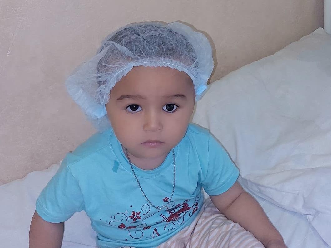 Islombek needs cancer treatment to keep his only eye from being removed