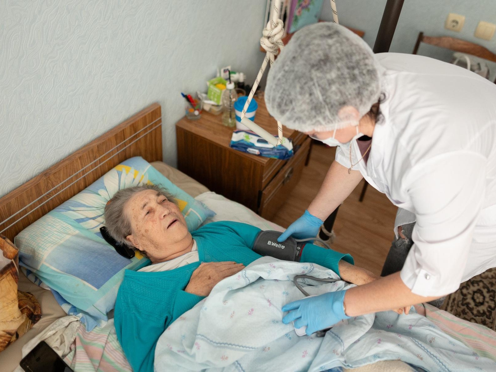 Lonely elderly people need medical assistance at home