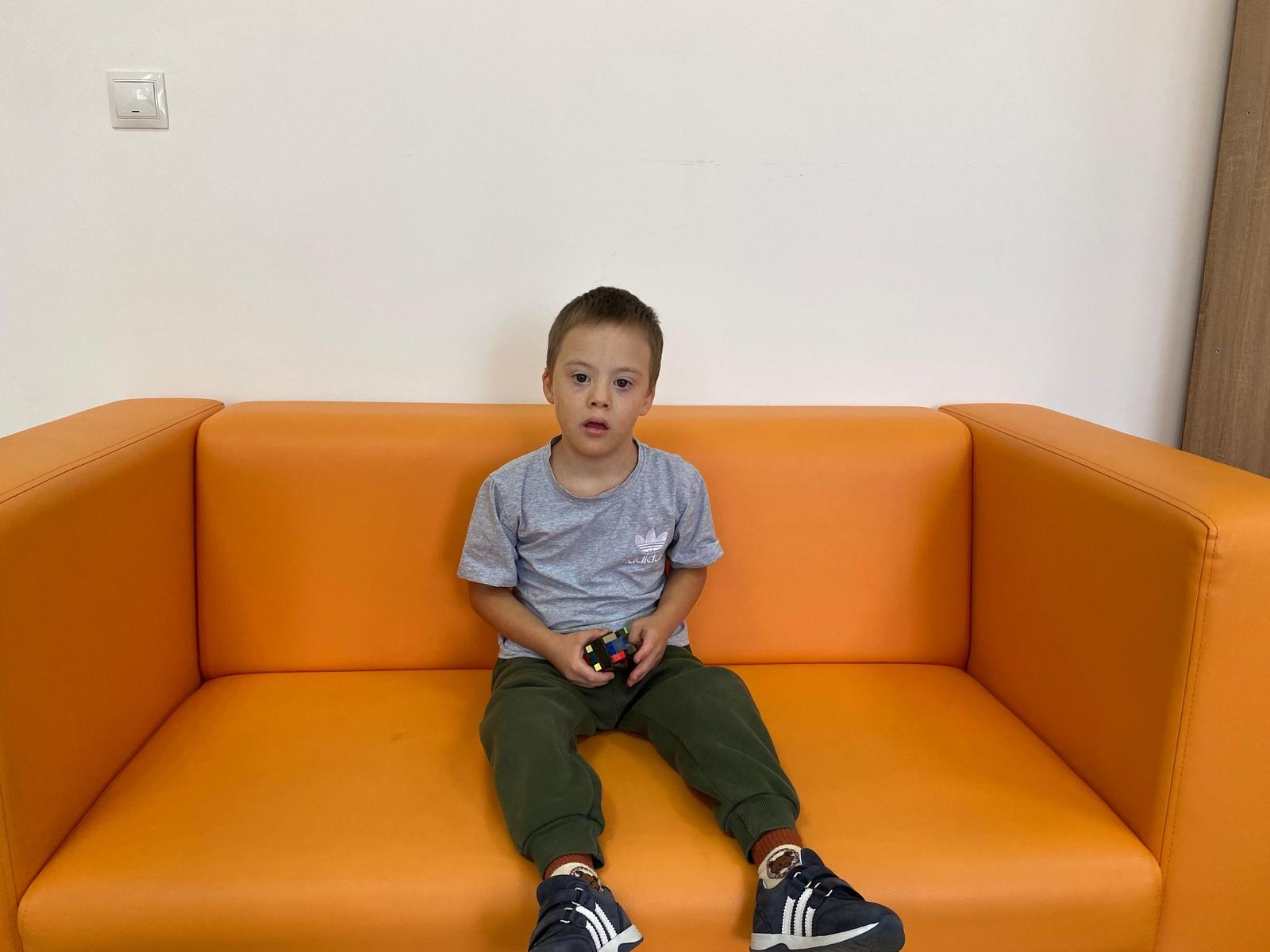 Muhammad has Down syndrome, cerebral palsy, delayed psycho-verbal development. He needs to continue rehabilitation